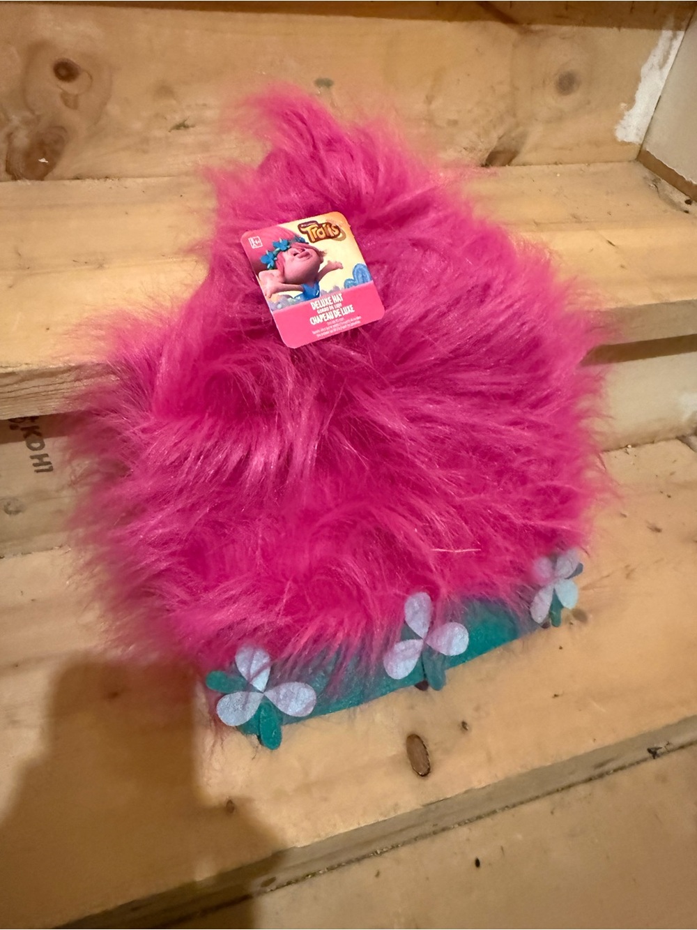 Trolls Pink Fuzzy Flower Crown Hat-NWT!